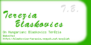 terezia blaskovics business card